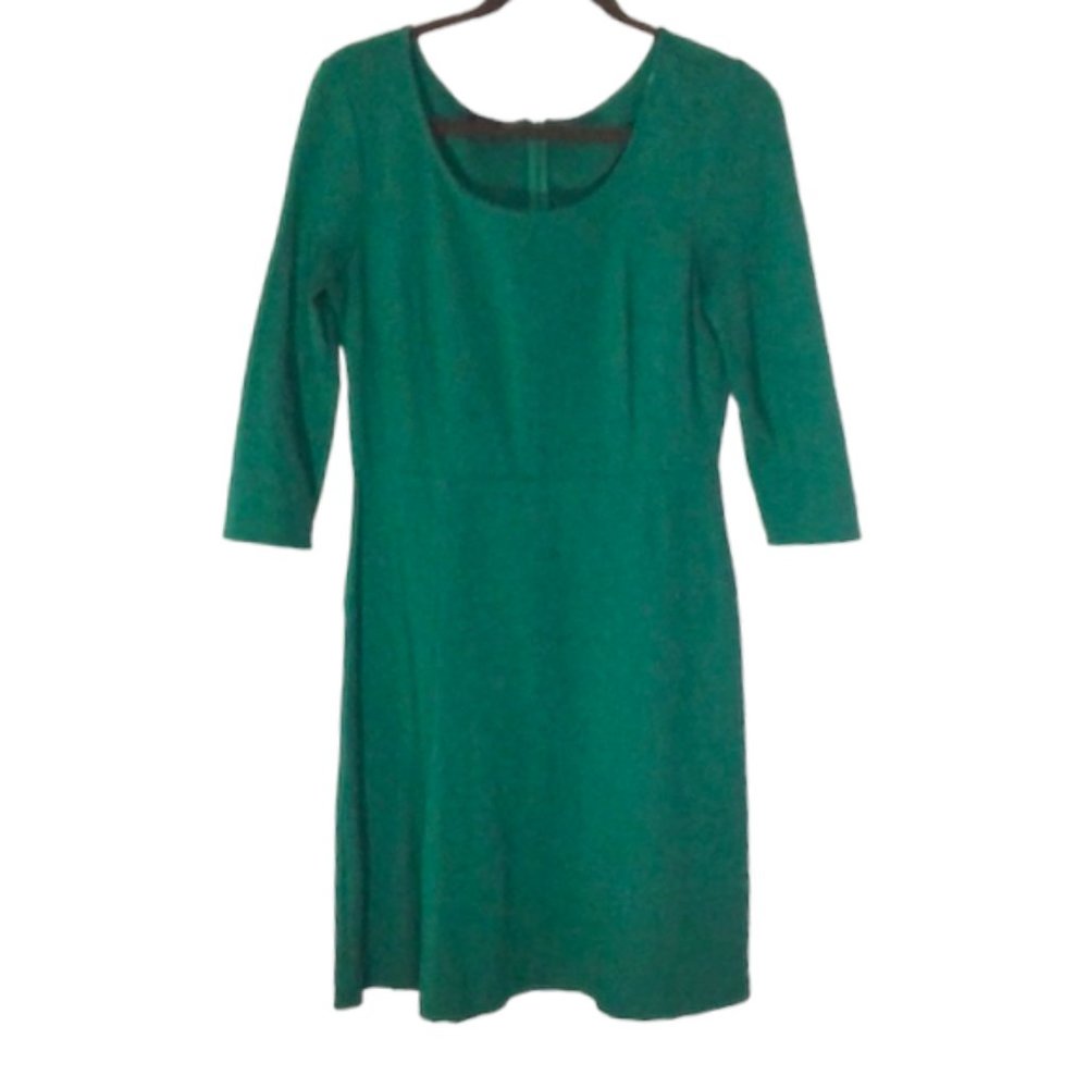 Talbots Green A-Line Dress Scoop Neck - Size 6